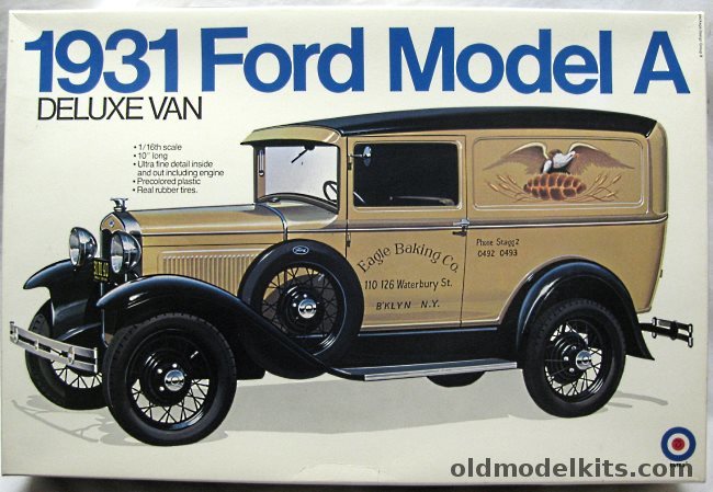 Entex 1/16 1931 Ford Model A Deluxe Van - (ex Bandai), 9016 plastic model kit
